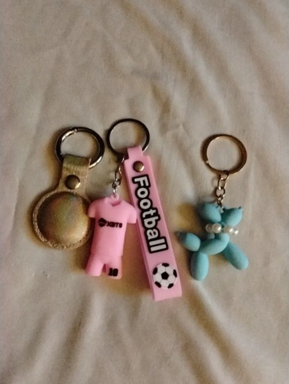 Kids Pink Football Jersey Keychain with Strap - Unbranded